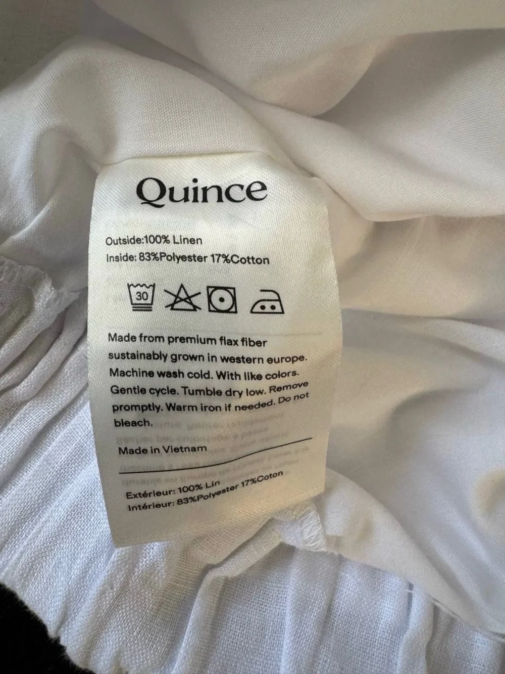 Quince Women's 100% European Linen Pleated Trouser Pants White Size 10